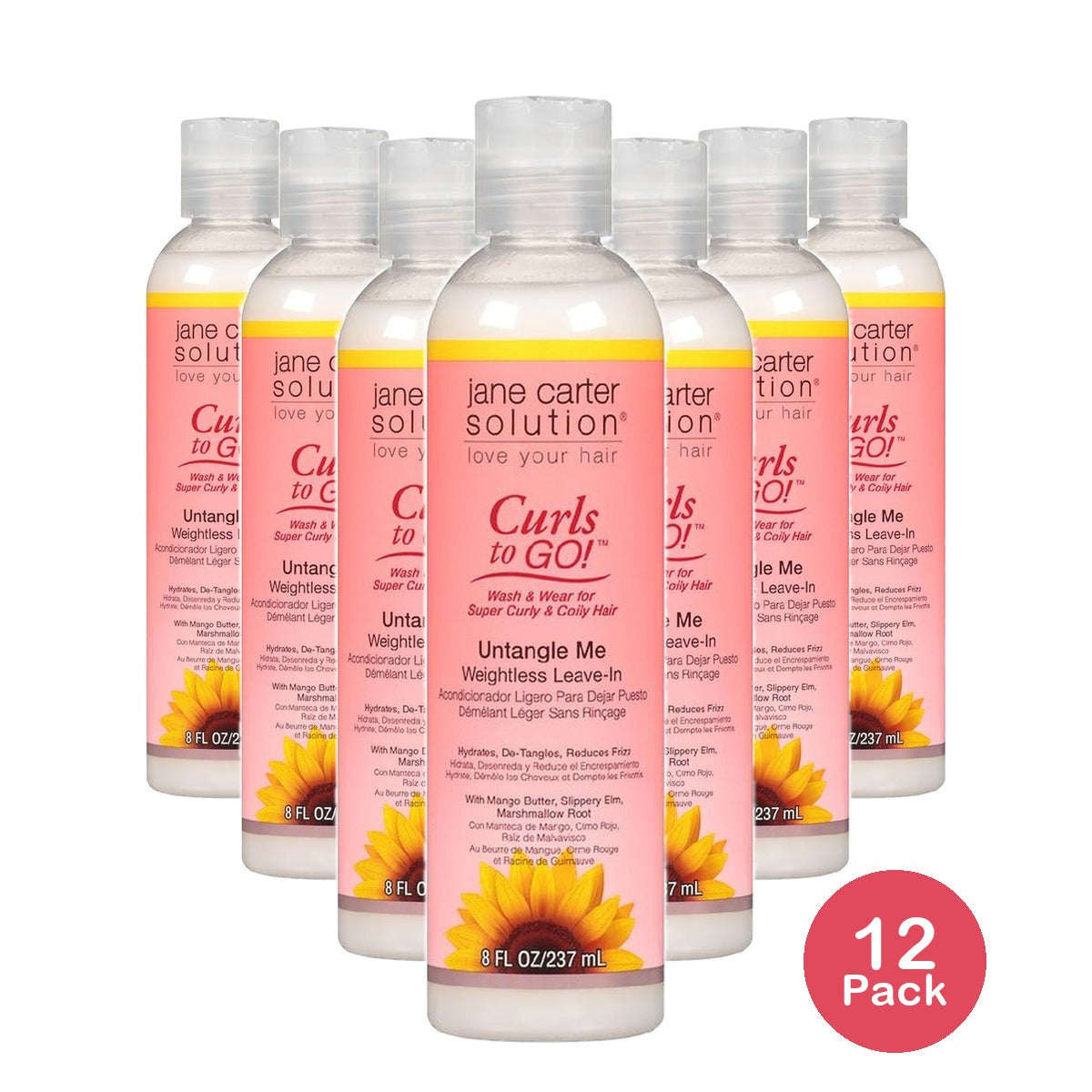 Jane Carter Solution Curls to Go Untangle Me 8 Oz (Pack of 12)