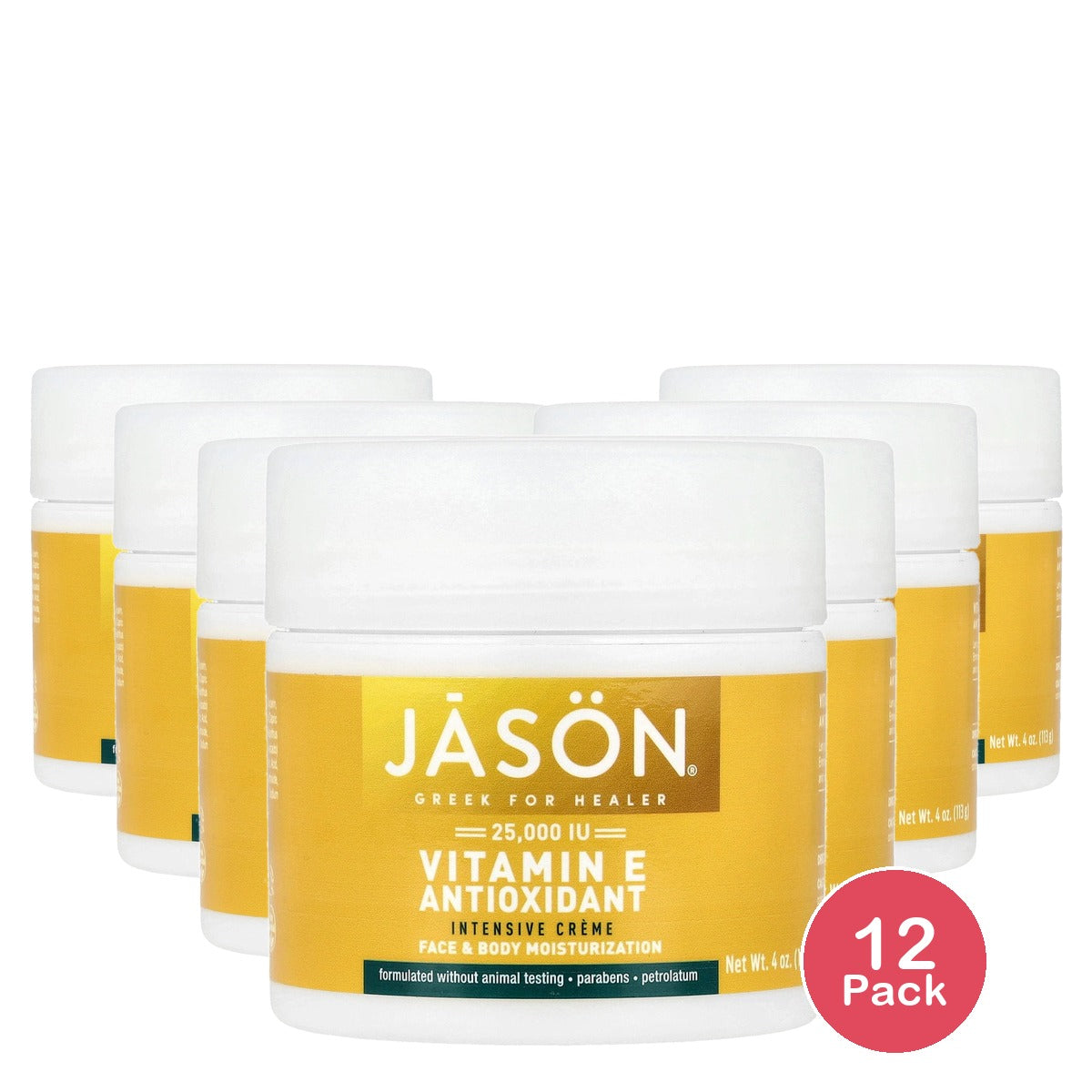 Jason Vitamin E Moisturizing Creme Cream 4 OZ (Pack of 12)