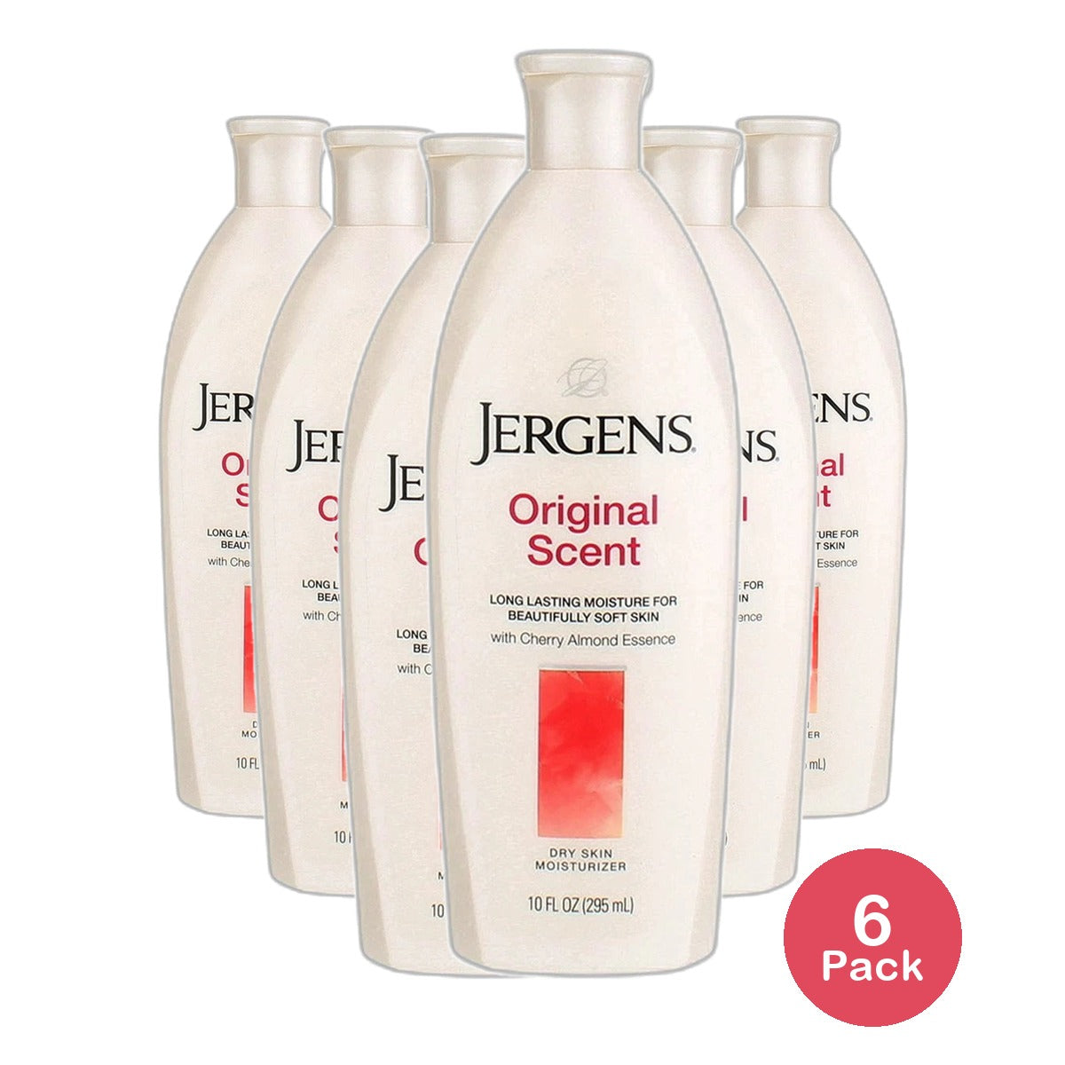 Jergens Moisturizer and Softness Original Scent Cherry Almond 10Oz (Pack of 6)