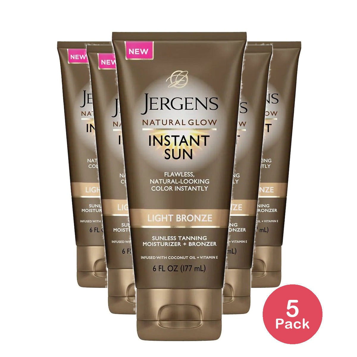 Jergens Natural Glow Instant Sun 6 Oz (Pack of 5)