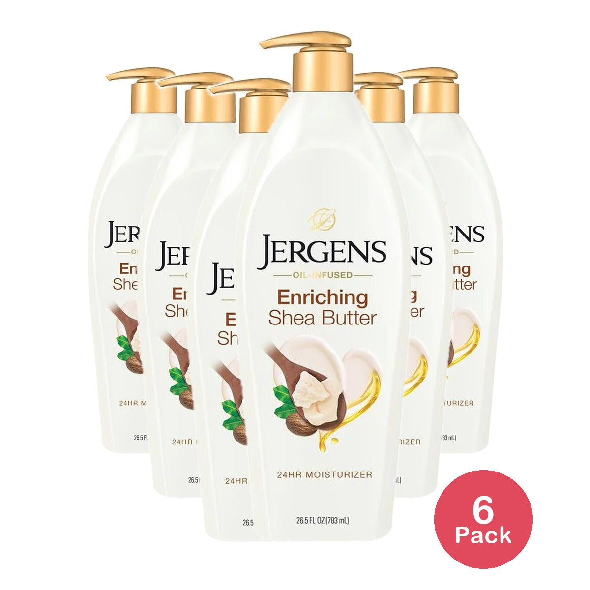 Jergens Shea Butter Hand and Body Lotion 26.5 Oz (Pack of 6)