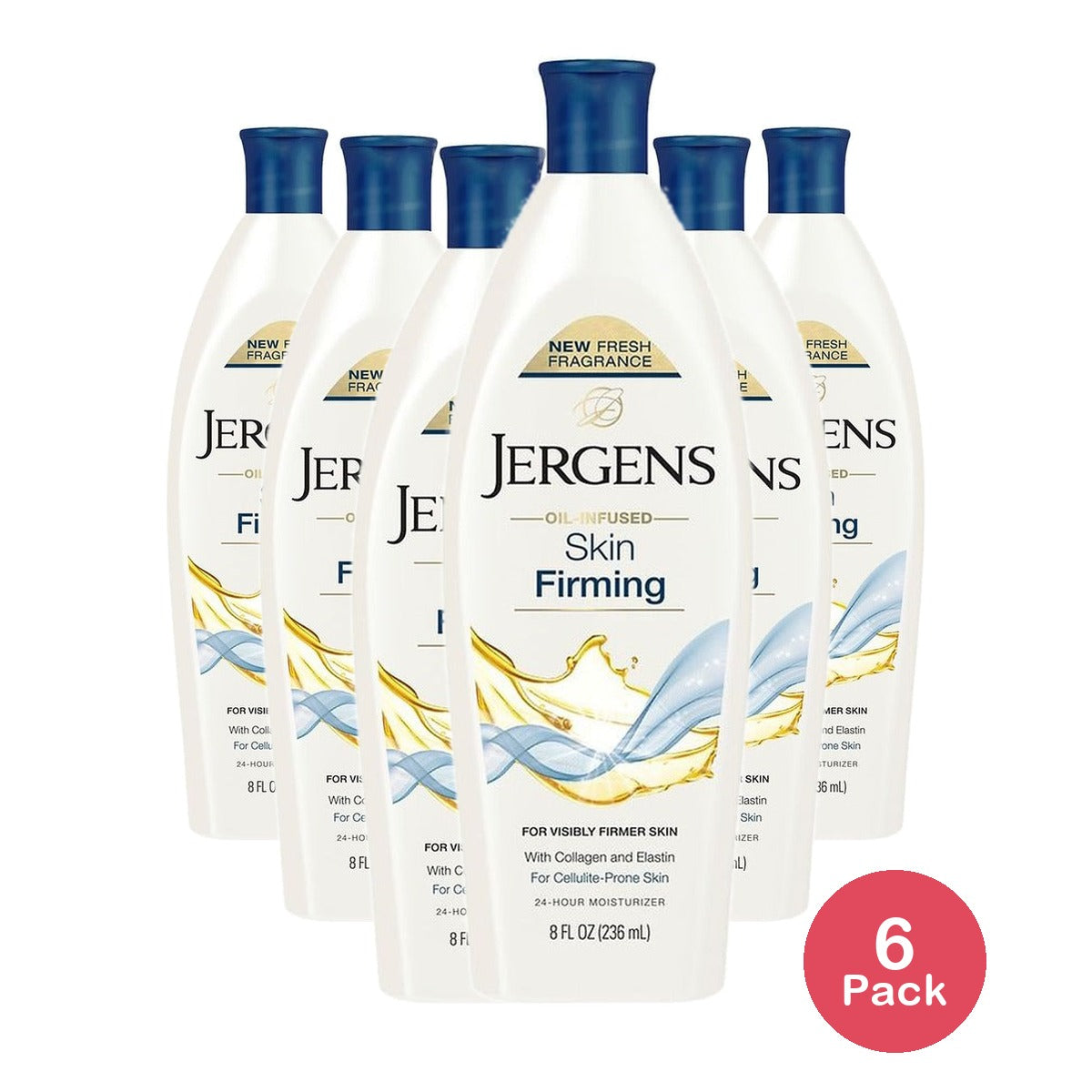 Jergens Skin Firming Toning Moisturizer 8 Fl Oz (Pack of 6)