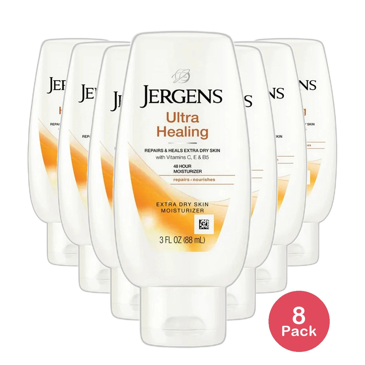 Jergens Ultra Healing Extra Dry Skin Moisturizer Lotion 3Oz (Pack of 8)