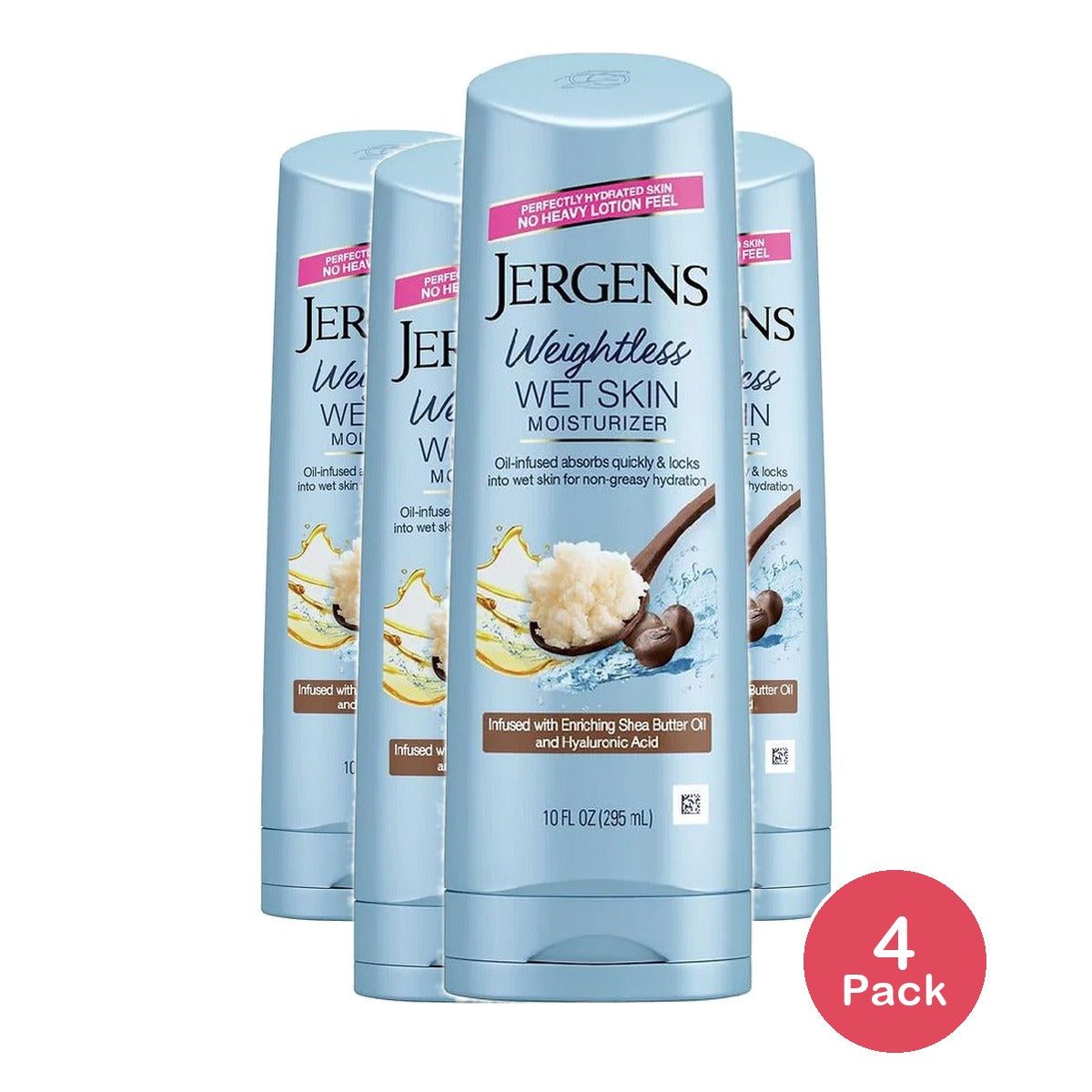 Jergens Wet Skin Body Moisturizer 10 Fl Oz (Pack of 4)