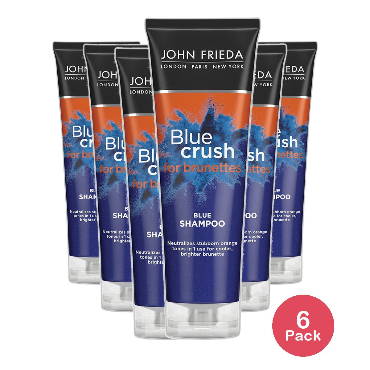 John Frieda Blue Shampoo Crush For Brunettes 8.3Oz (Pack of 6)