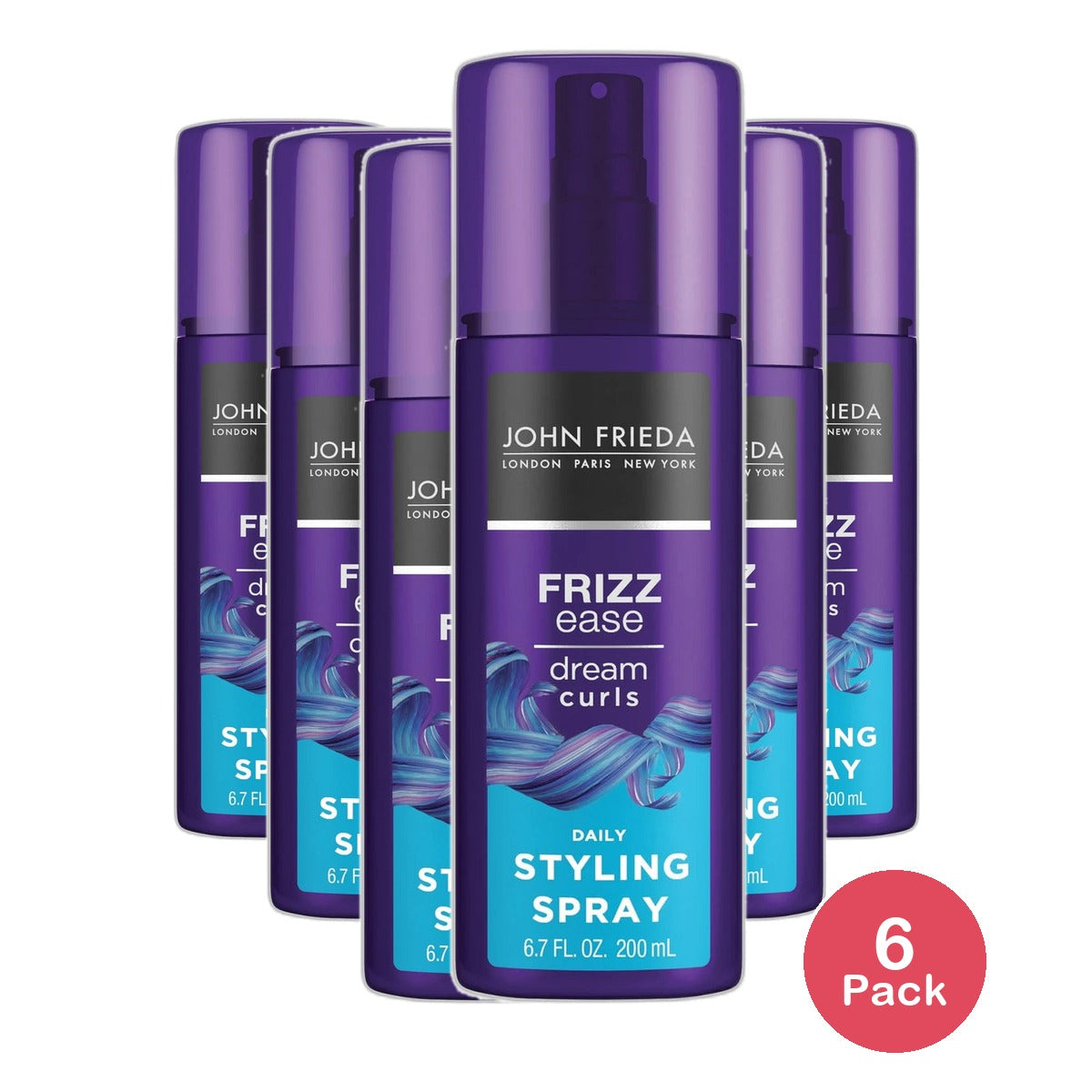 John Frieda Frizz-Ease Dream Curls Perfector Hair Spray 6.7Oz (Pack of 6)