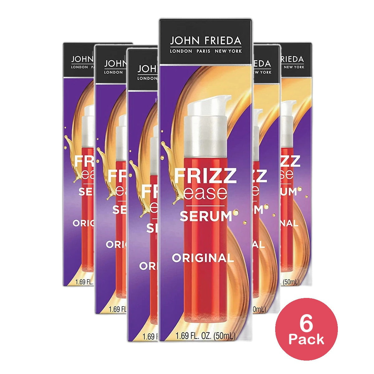 John Frieda Frizz-Ease Original Hair Serum Unscented1.69Oz (Pack Of 6)