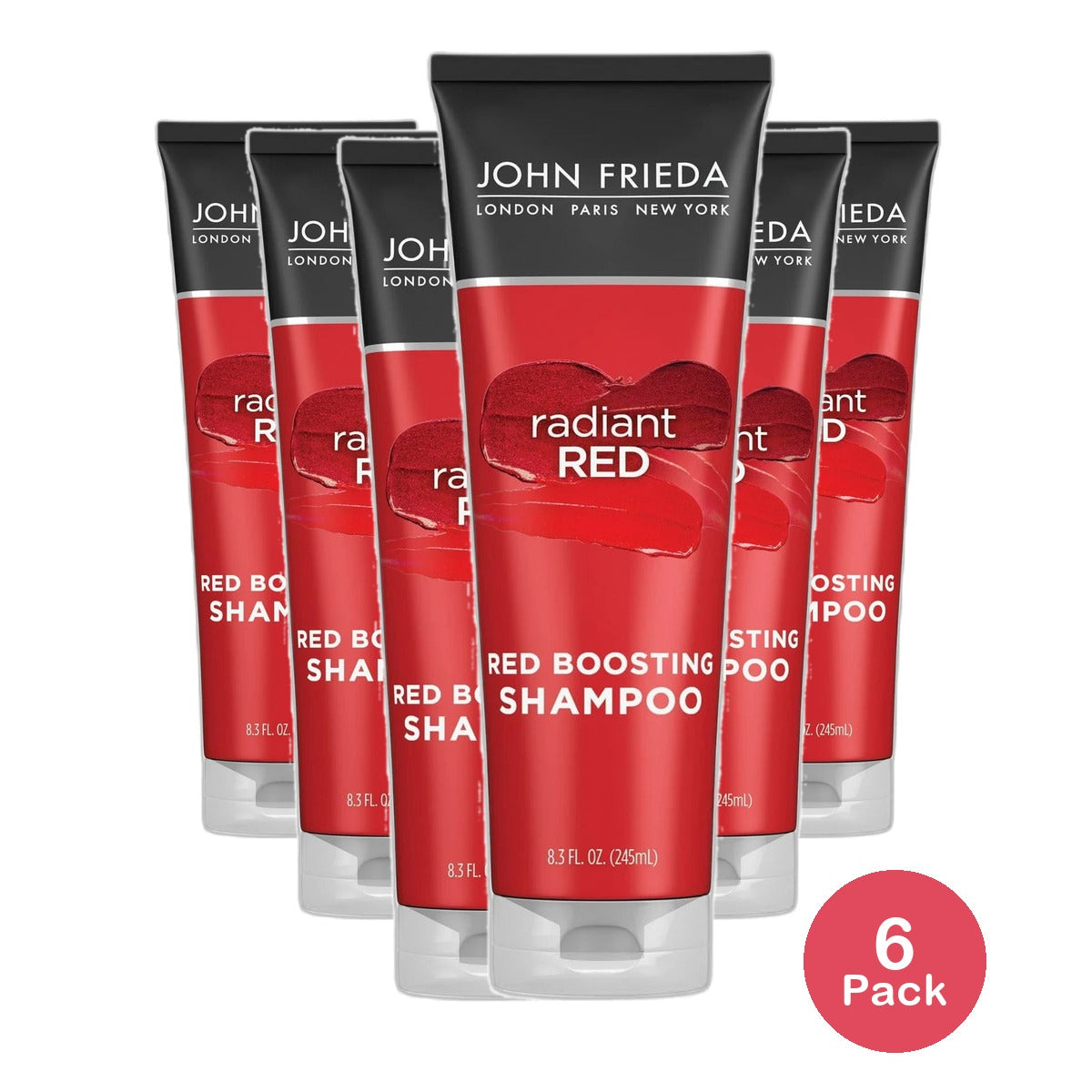 John Frieda Radiant Red Boosting Shampoo 8.3Oz (Pack of 6)