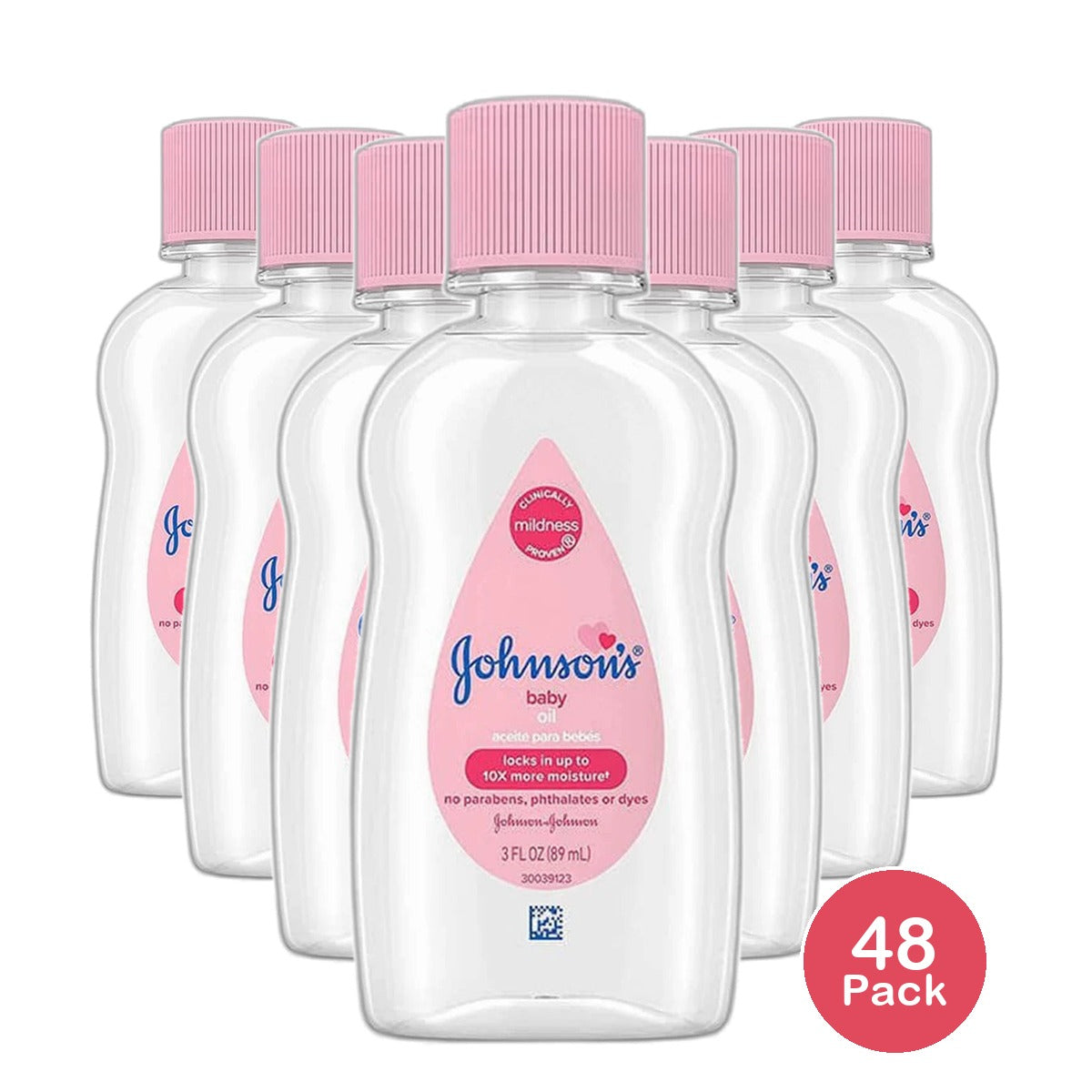 Johnson And Johnson Baby Oil For Baby Skin Care 3Oz (Pack of 48)