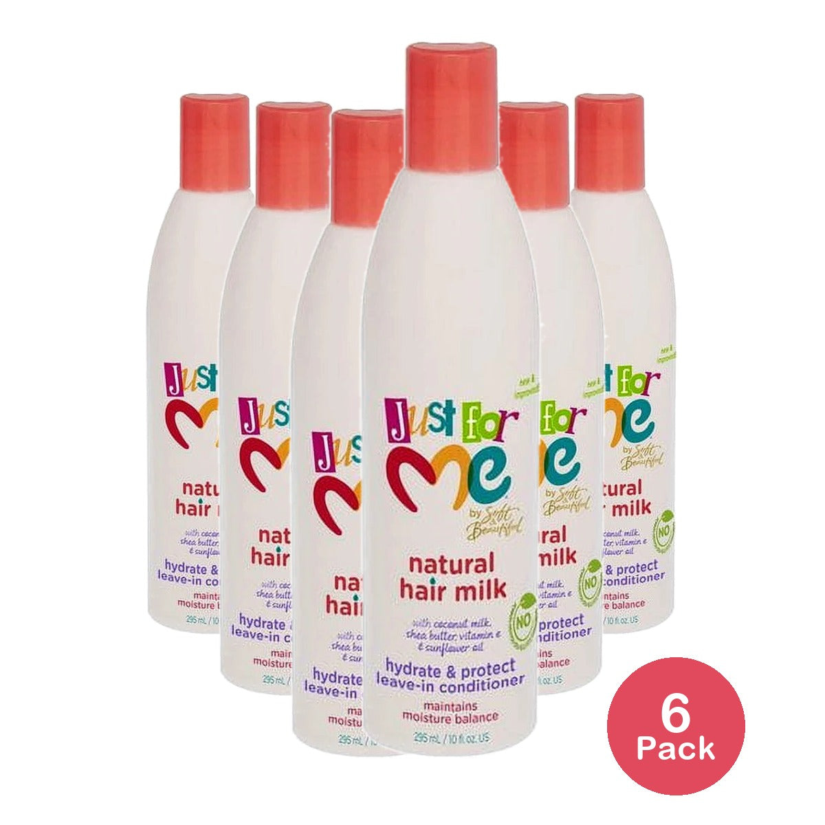 Just for Me Natural Hair Milk Oil Hydrate & Protect Leave-In Conditioner 10 Oz (Pack of 6)