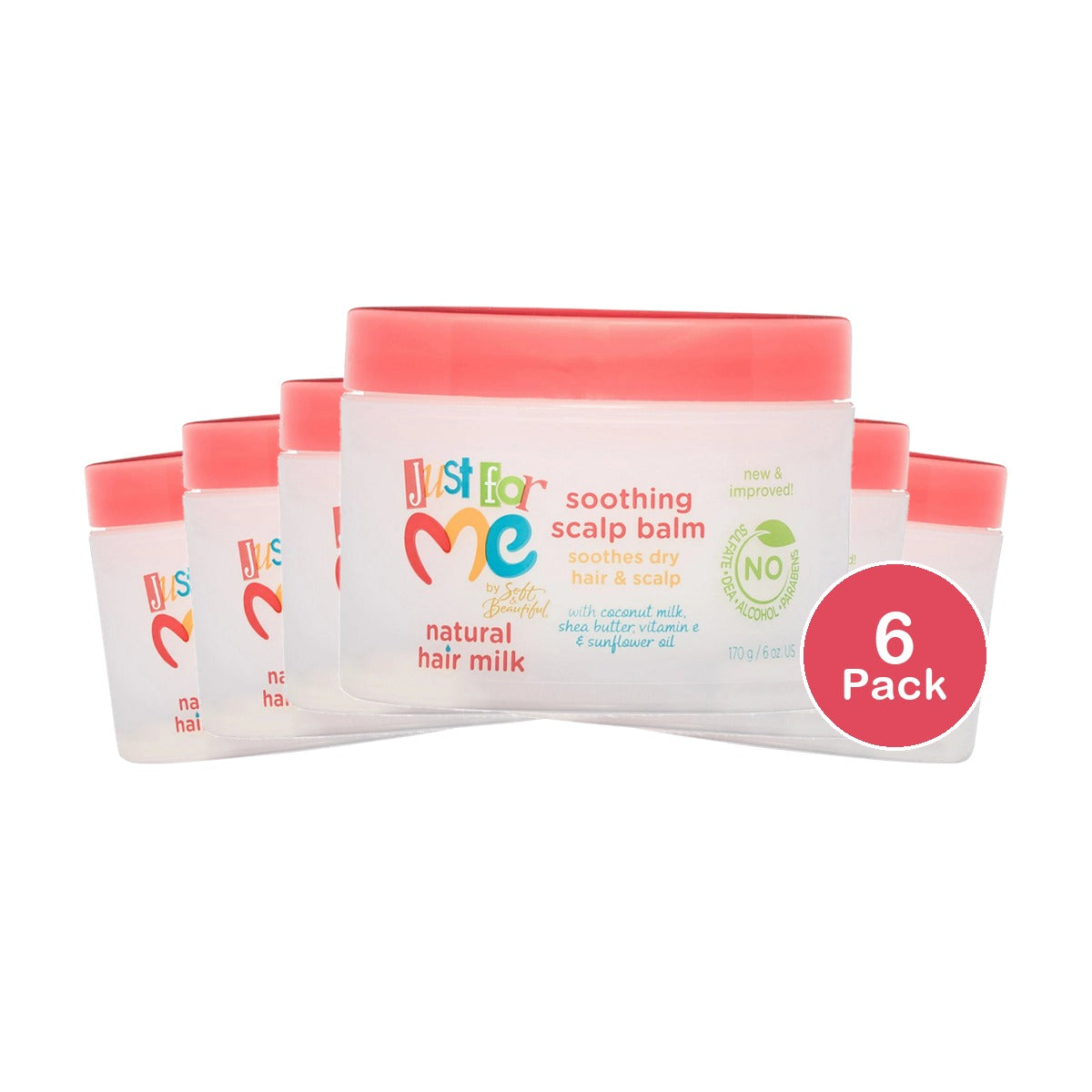 Just For Me Soothing Scalp Balm – Dry & Damaged Hair 6 Oz (Pack of 6)