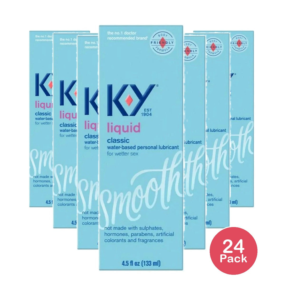 K-Y Liquid Personal Liquid Lube - 4.5 fl Oz (Pack of 24)