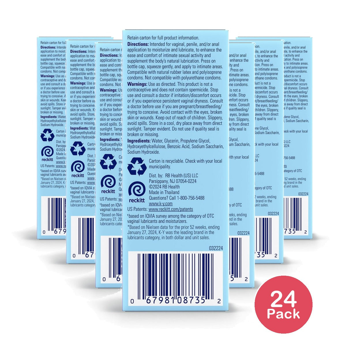 K-Y UltraGel Personal Water Based Lubricant, 1.5 Oz (Pack of 24)