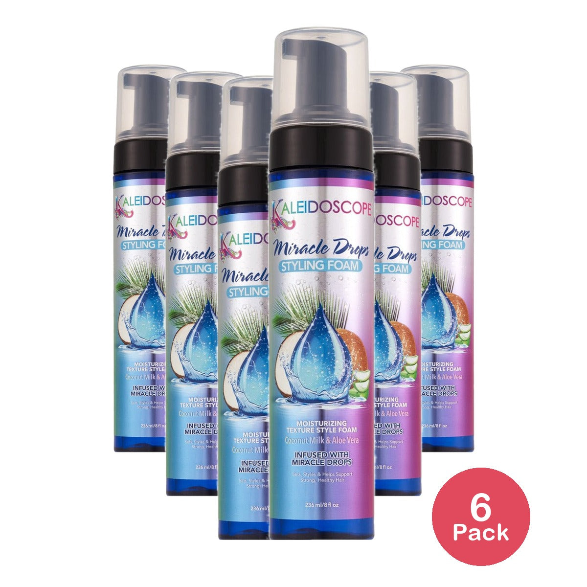 Kaleidoscope Miracle Drops Styling Foam 8 Fl. Oz (Pack of 6)