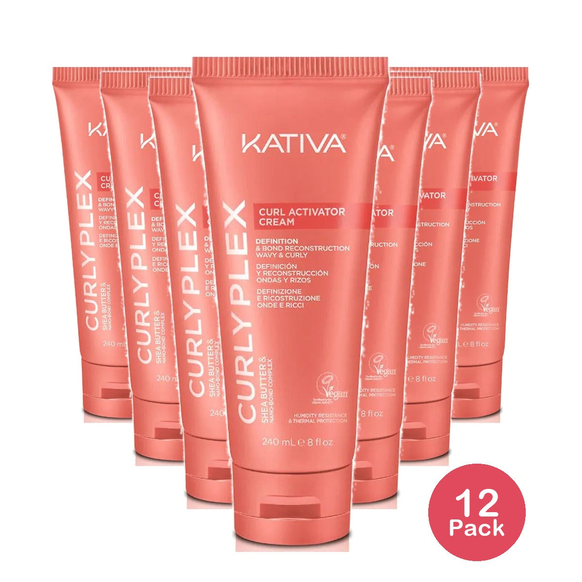 Kativa Curly Plex Curl Activator Cream 8 Oz (Pack of 12)
