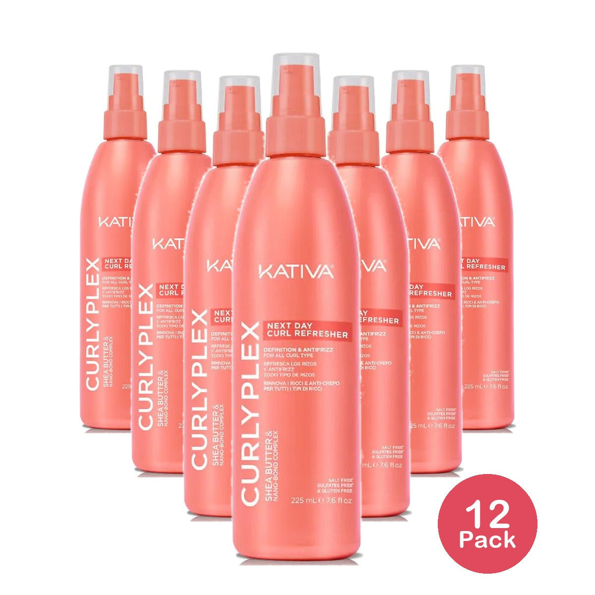 Kativa Curly Plex Next Day Curl Refresher 7.6 Oz (Pack of 12)