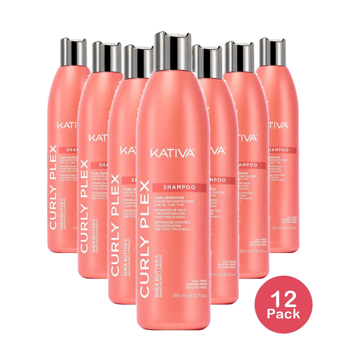 Kativa Curly Plex Shampoo 12 Oz (Pack of 12)