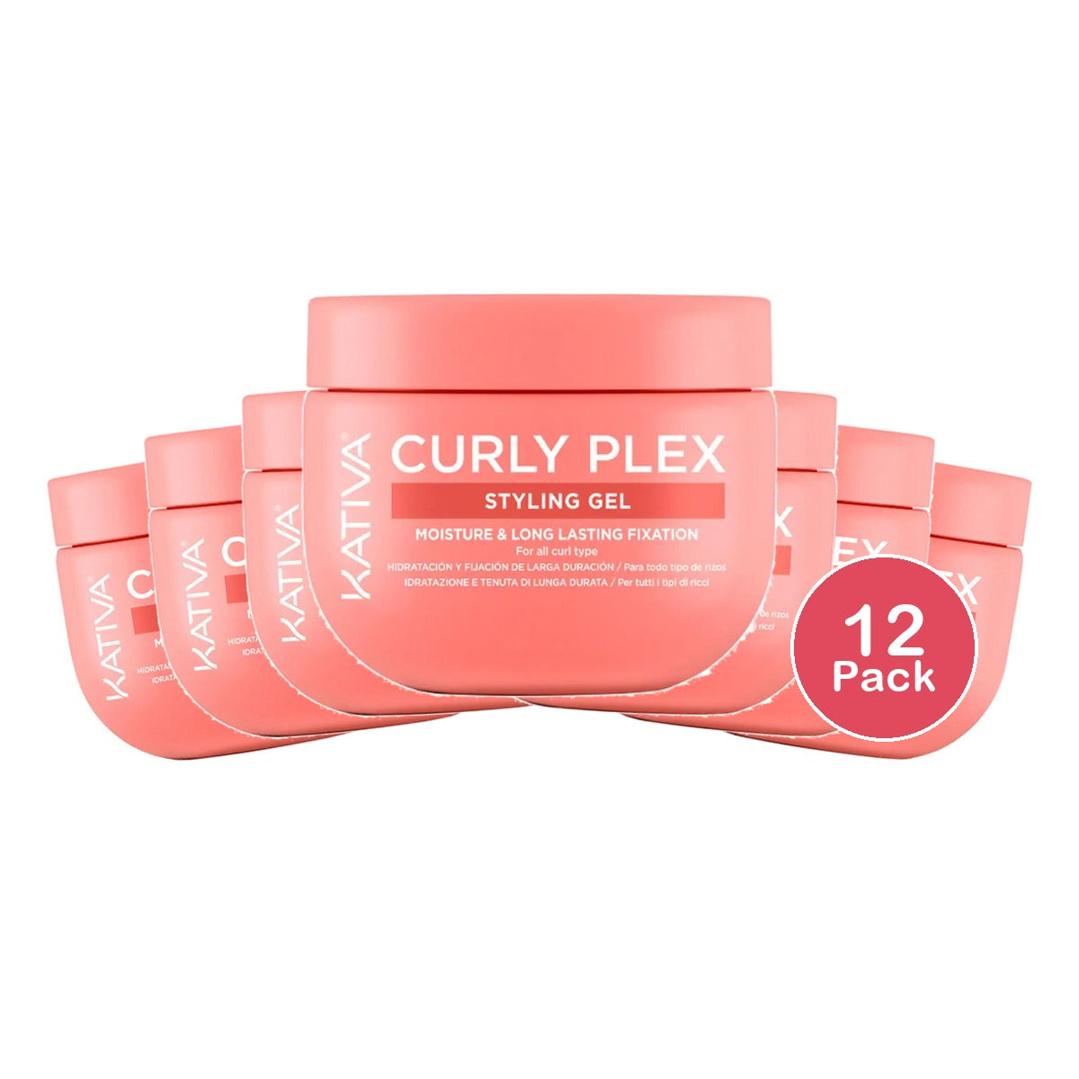 KATIVA Curly Plex Styling Gel 1.0 Oz (Pack of 12)