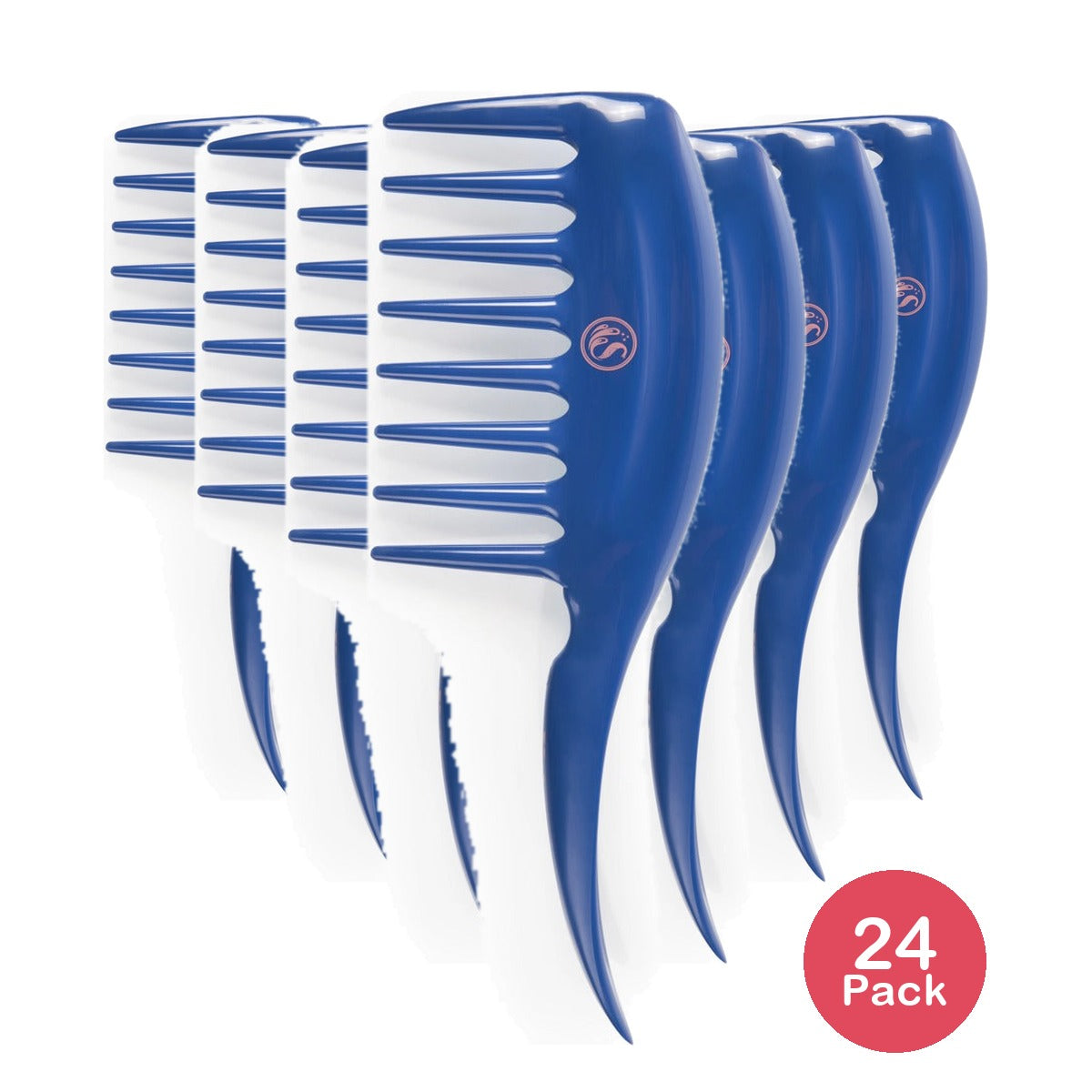 KAZMALEJE KurlsPlus Hair Comb Blue (Pack of 24)