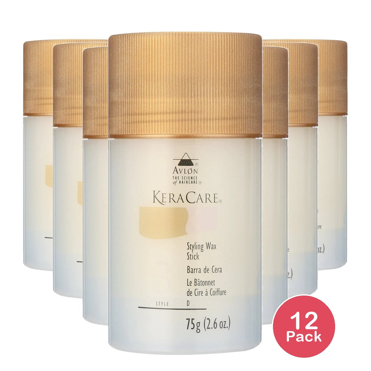 KeraCare Styling Wax Stick by Avlon for Unisex - 2.6 oz Wax 2.6 Oz (Pack of 12)