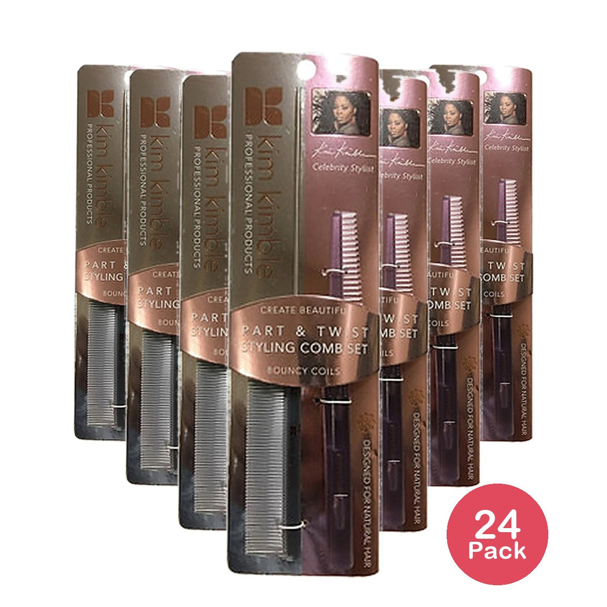 Kim Kimble Part & Twist Styling Comb Set (Pack of 24)