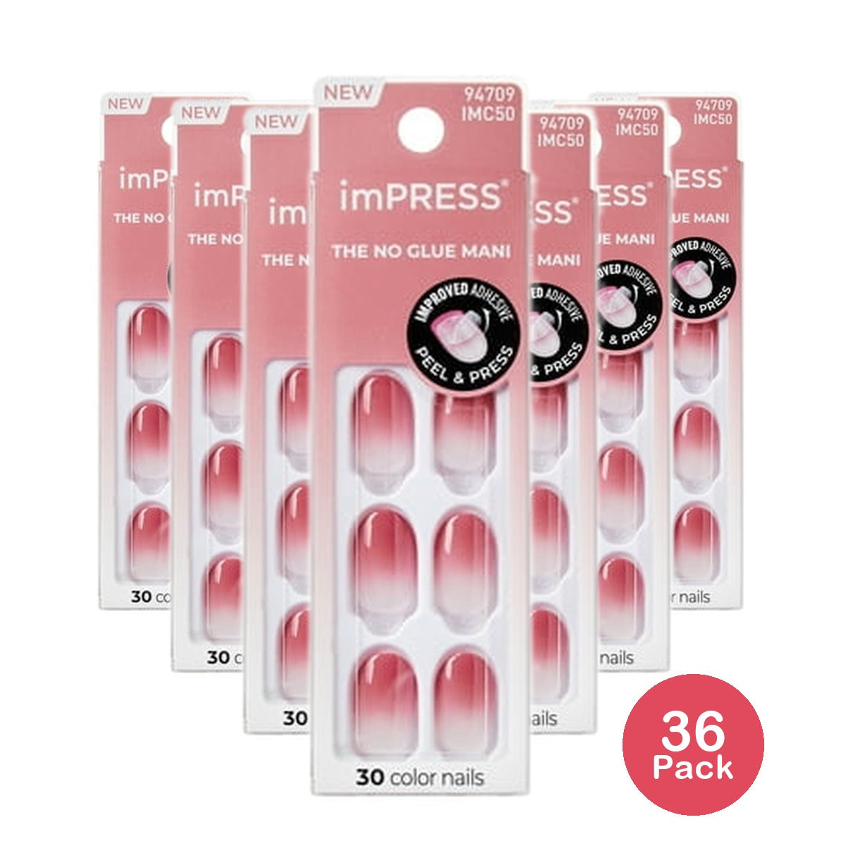 KISS imPRESS Press-On Nails Beat The Heat 30 Ct (Pack of 36)