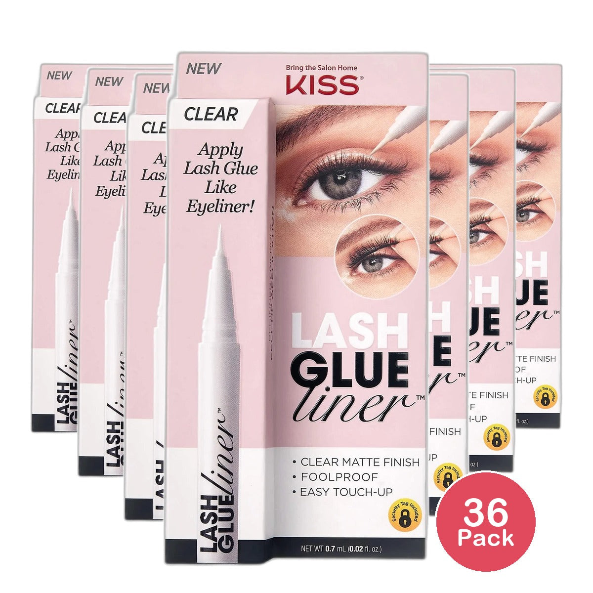 Kiss Lash Glue Liner Clear 0.02Oz (Pack Of 36)