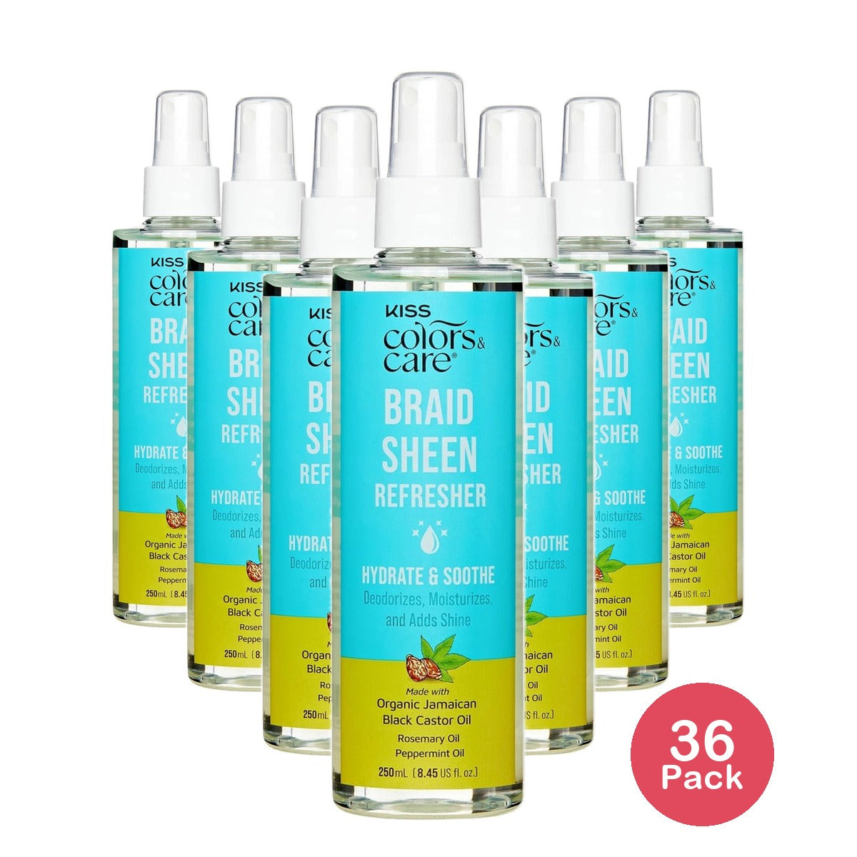 KISS Products Color Care Braid Sheen Hair Spray 8.45 Oz (Pack of 36)