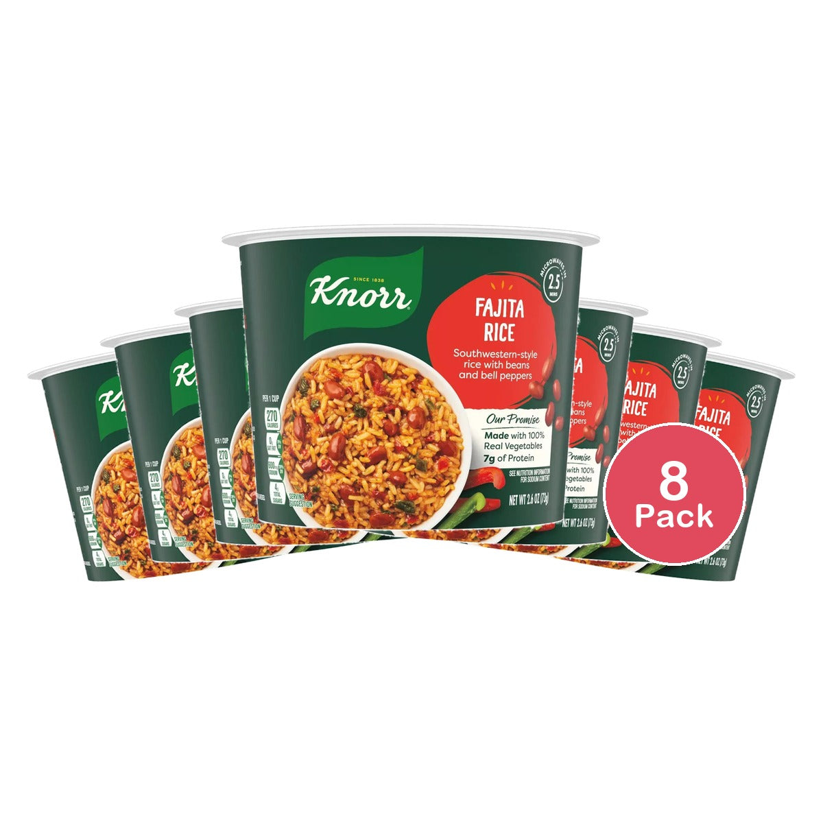 Knorr Rice Cup Fajita Flavor 2.6 oz (Pack of 8)