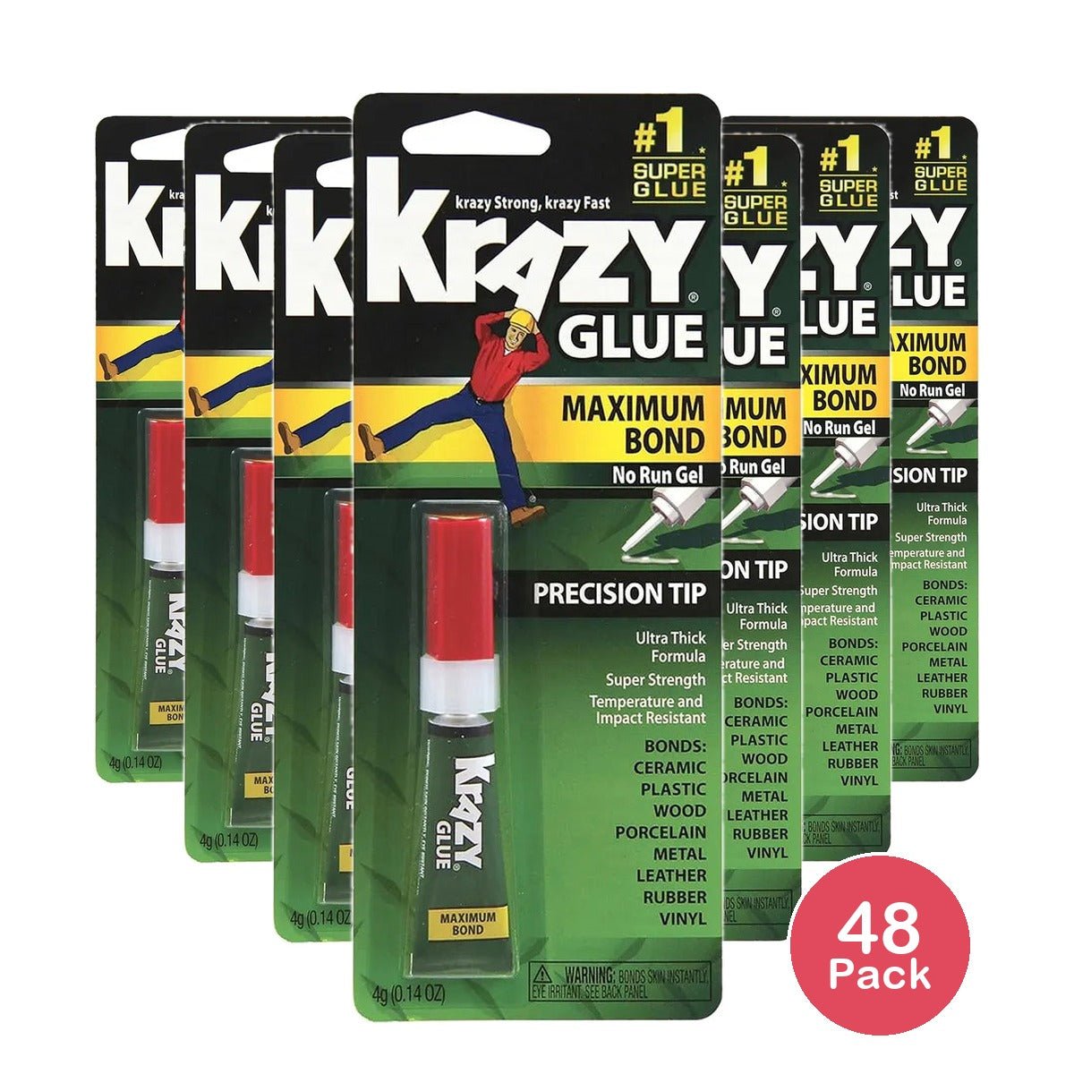 Krazy Glue Maximum Bond Gel 0.14Oz (Pack Of 48)