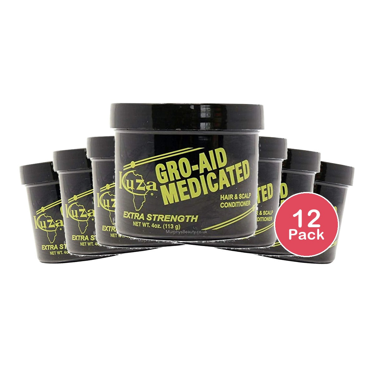 Kuza Gro-aid Medicated Extra Strength 4oz (Pack of 12)