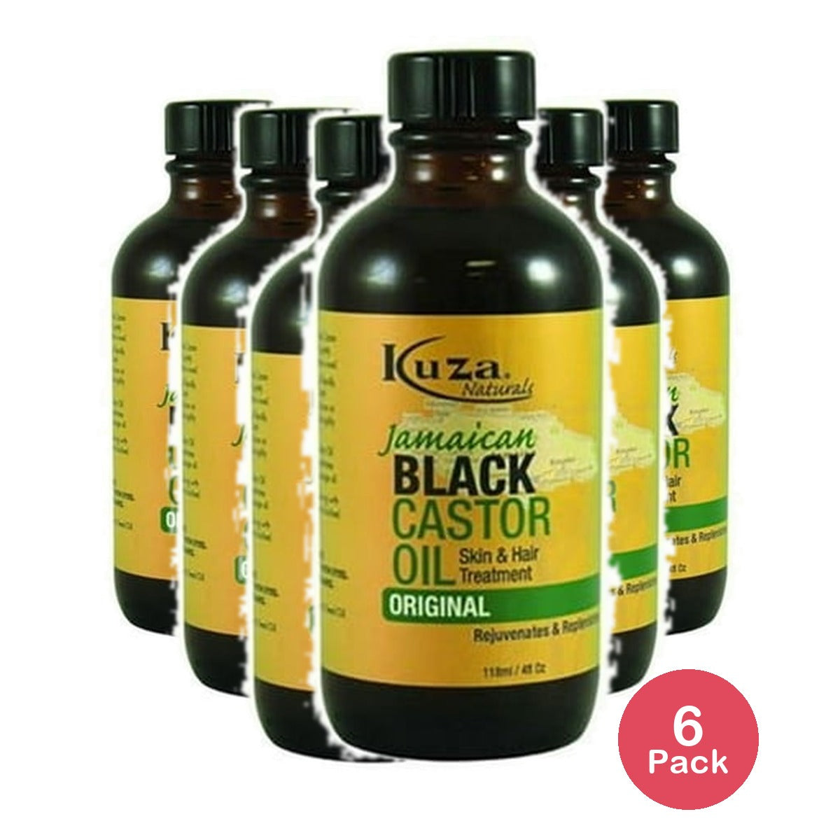 Kuza Jamaican Black Castor Oil Original 4 Oz (Pack of 6)