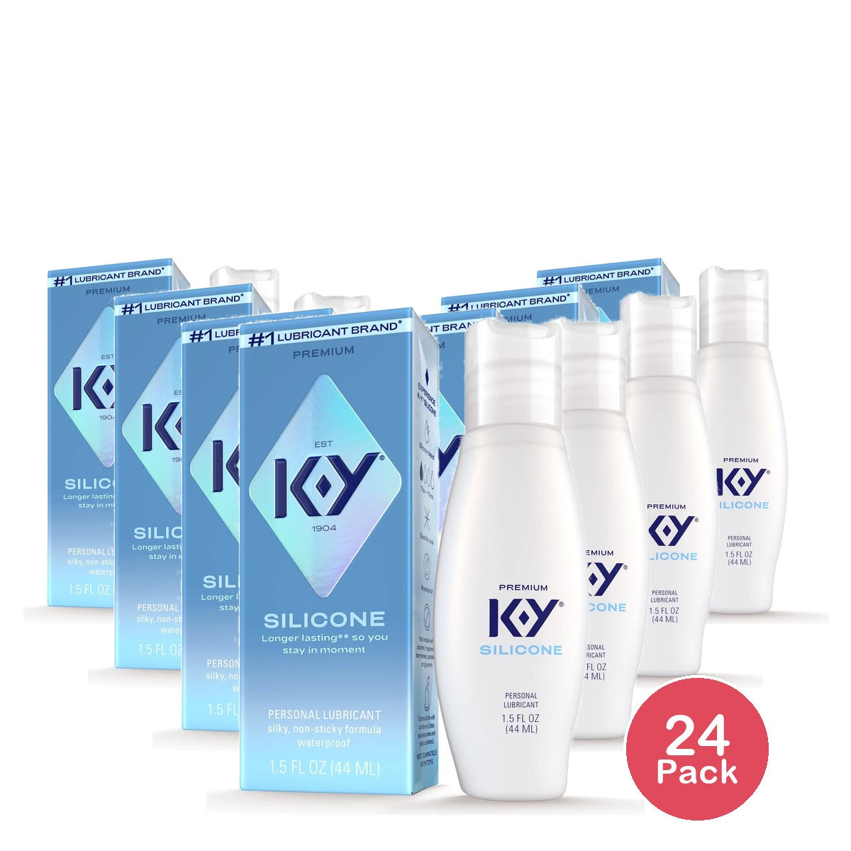 KY True Feel Premium Silicone Lubricant 1.5 Oz (Pack of 24)