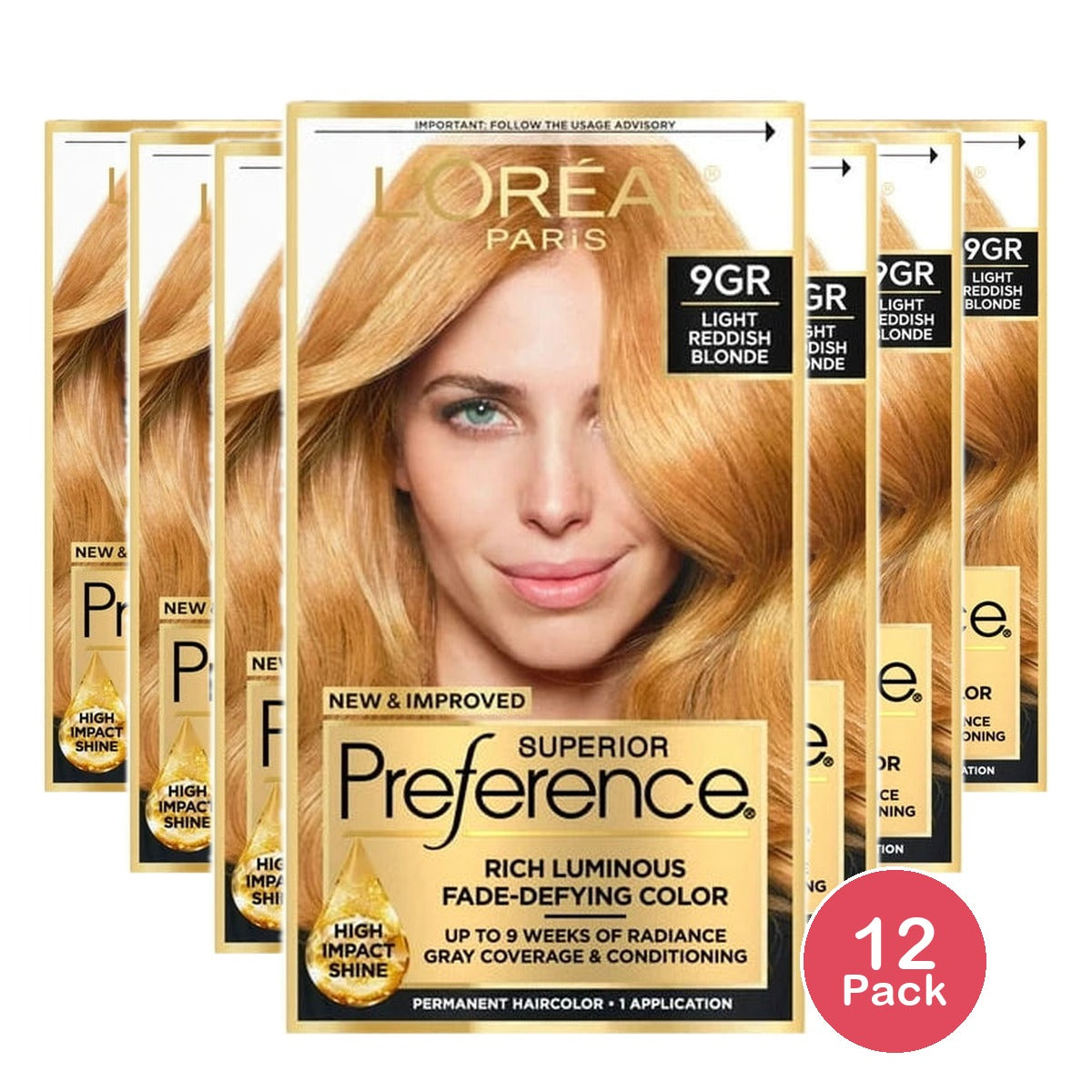 L'Oreal Paris Superior Preference Permanent Hair Color Fade-Defying 1 Kit (Pack of 12)