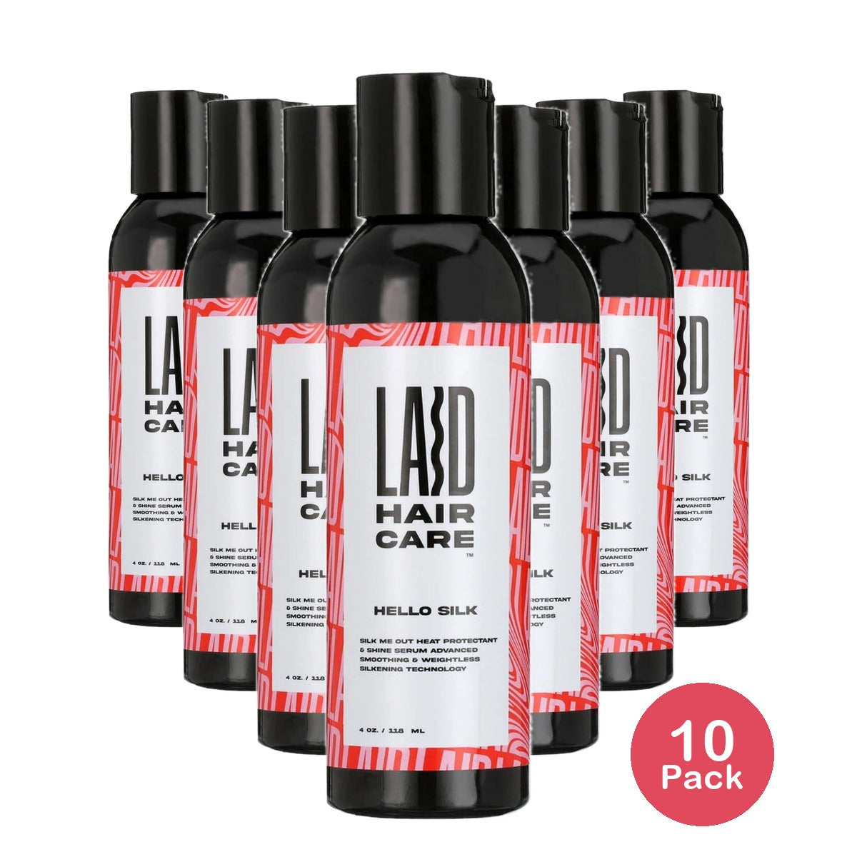 LAID Hair Care Hello Silk Heat Protectant & Shine Serum™ 4 Oz (Pack of 10)