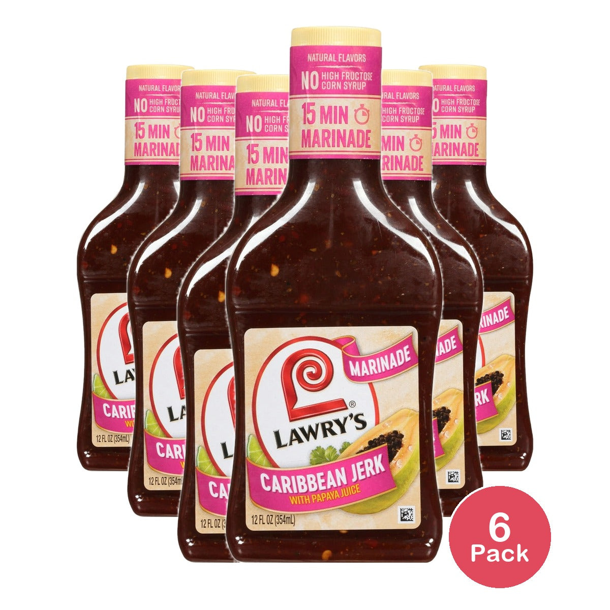 Lawry's Caribbean Jerk With Papaya Marinade 12 Fl. Oz (Pack of 6)