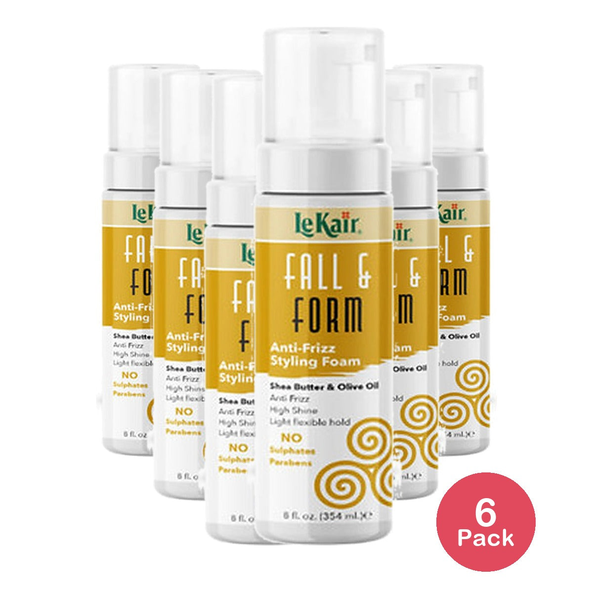 Lekair Fall In Foam Mousse 8 Oz (Pack of 6)