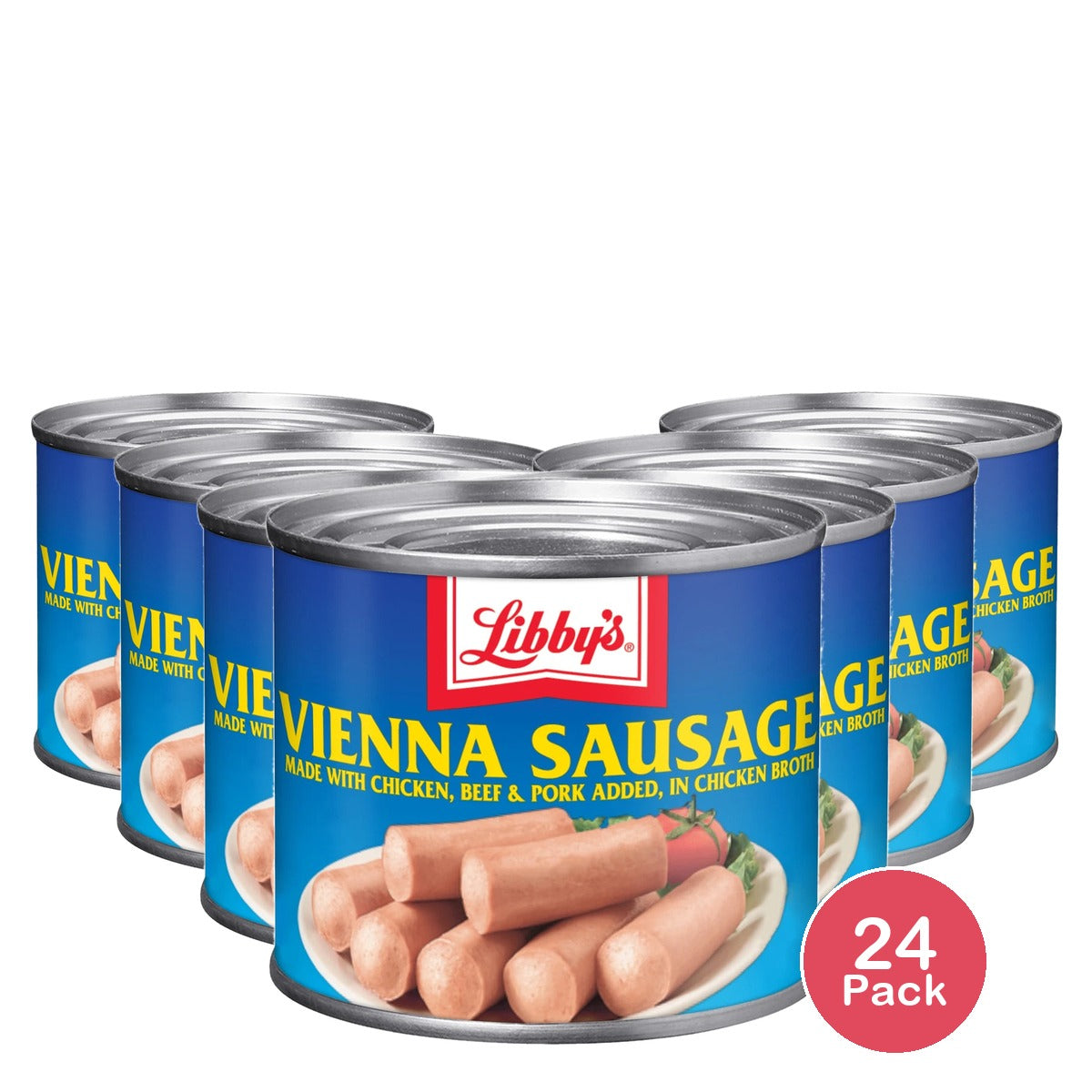 Libby's Vienna Sausage in Chicken Broth Canned Sausage 4.6 Oz (Pack of 24)