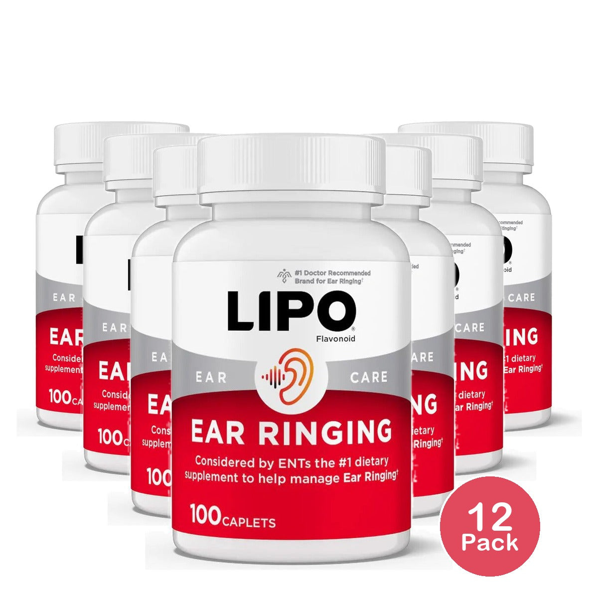 Lipo-Flavonoid Plus Tinnitus Relief 100 Caplets (Pack of 12)