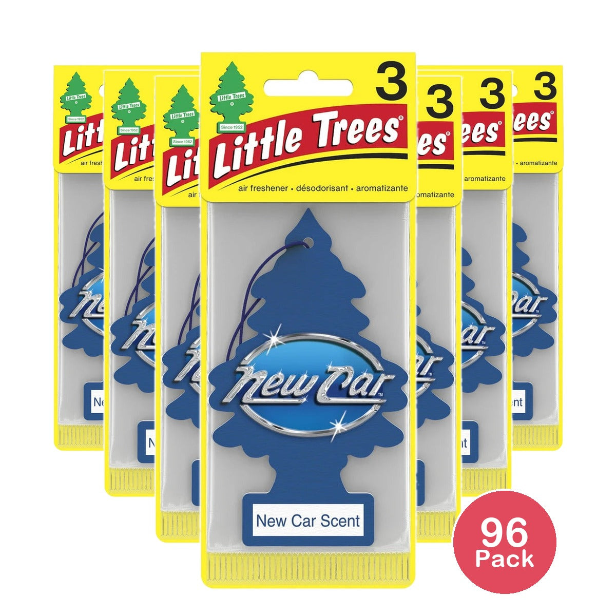 Little Trees Car Air Freshener New Car Scent 3 Ea (Pack of 96)