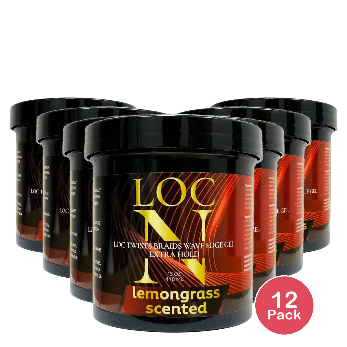 Loc N Twist Braid Edge Gel Extra Hold Lemongrass 16oz (Pack of 12)