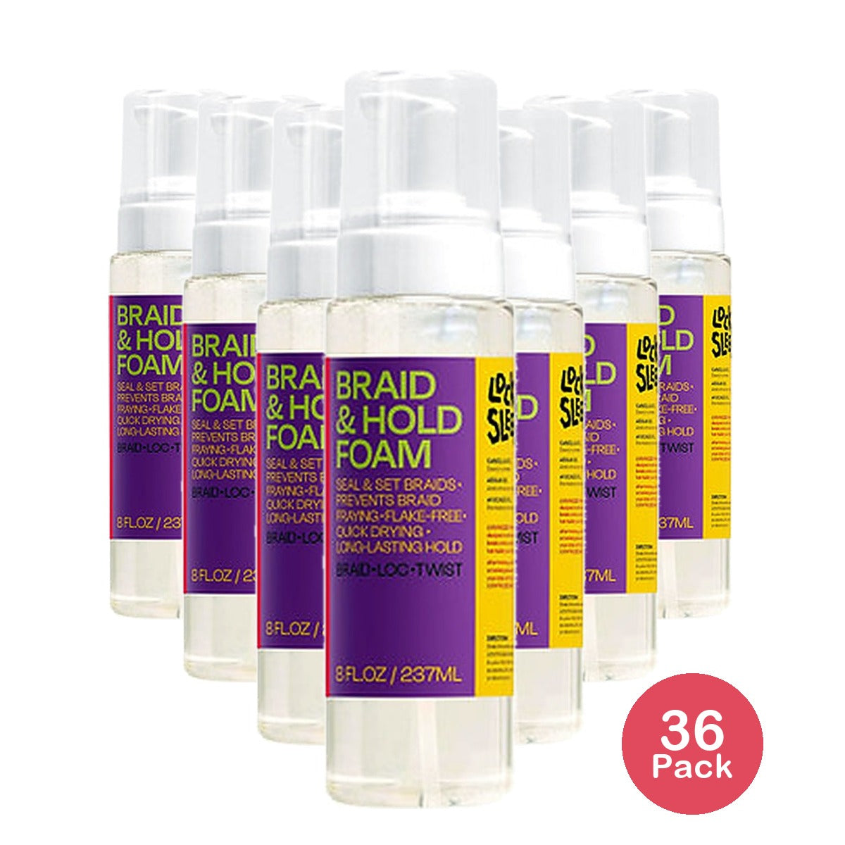 Lock'n Sleek Braid & Hold Foam 8 Oz (Pack of 36)
