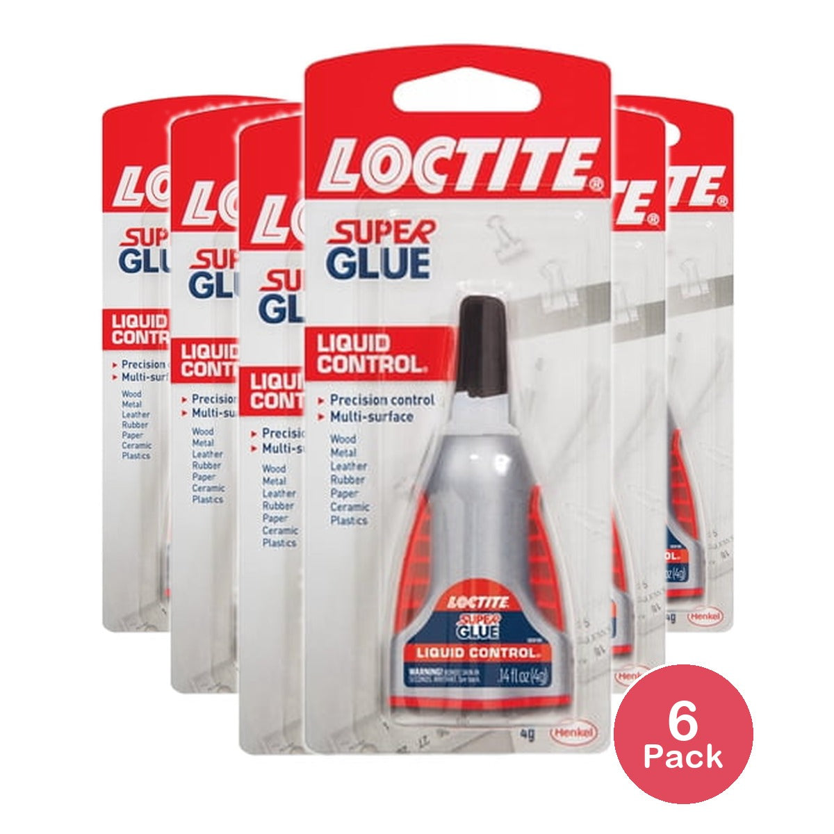 Loctite Super Glue Liquid Control 0.14 Oz (Pack of 6)