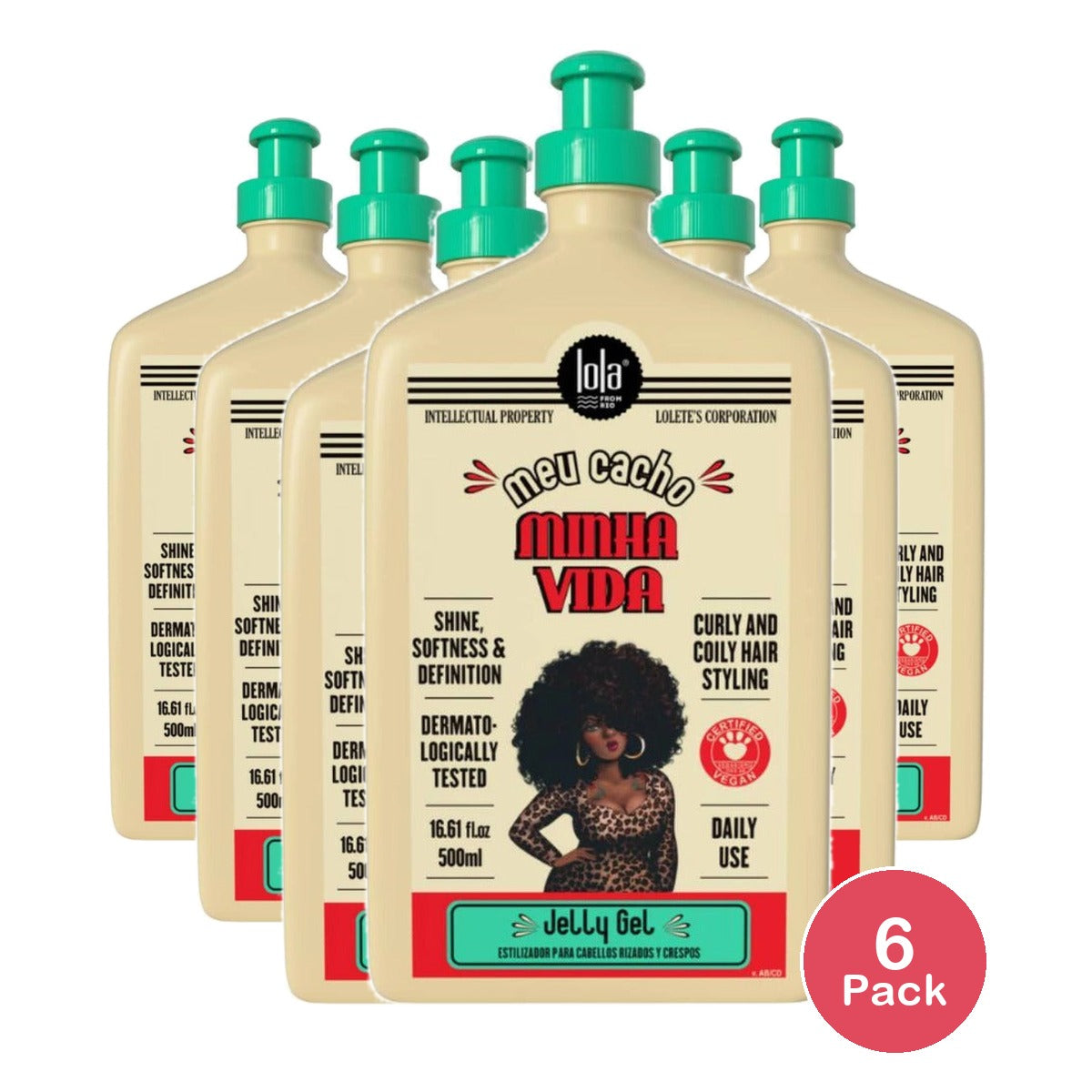 Lola from Rio Meu Cacho Jelly Gel 17.64 Oz (Pack of 6)