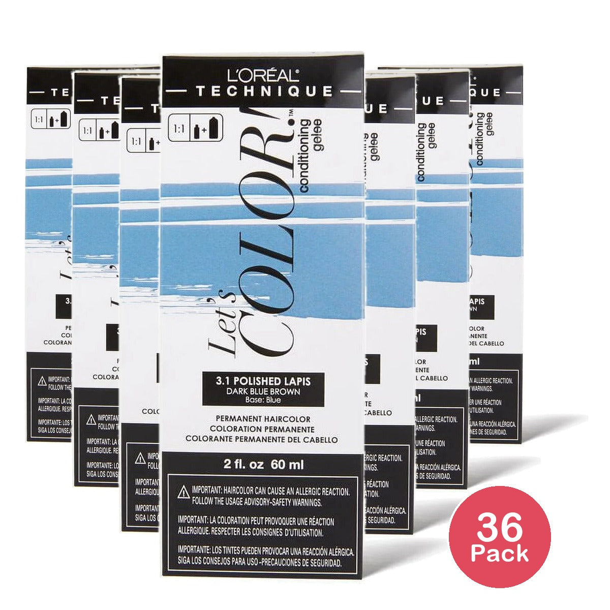 L'Oréal Paris Lets Color 3.1 Polished Lapis 2 Oz (Pack of 36)