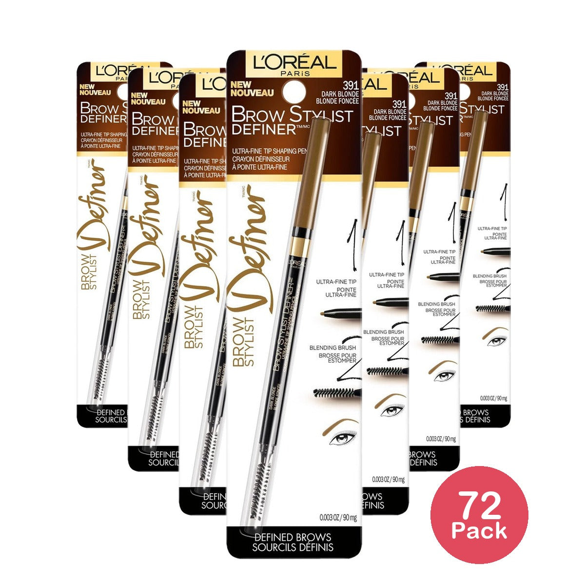 L'Oreal Paris Brow Stylist Definer 0.003 Oz (Pack of 72)