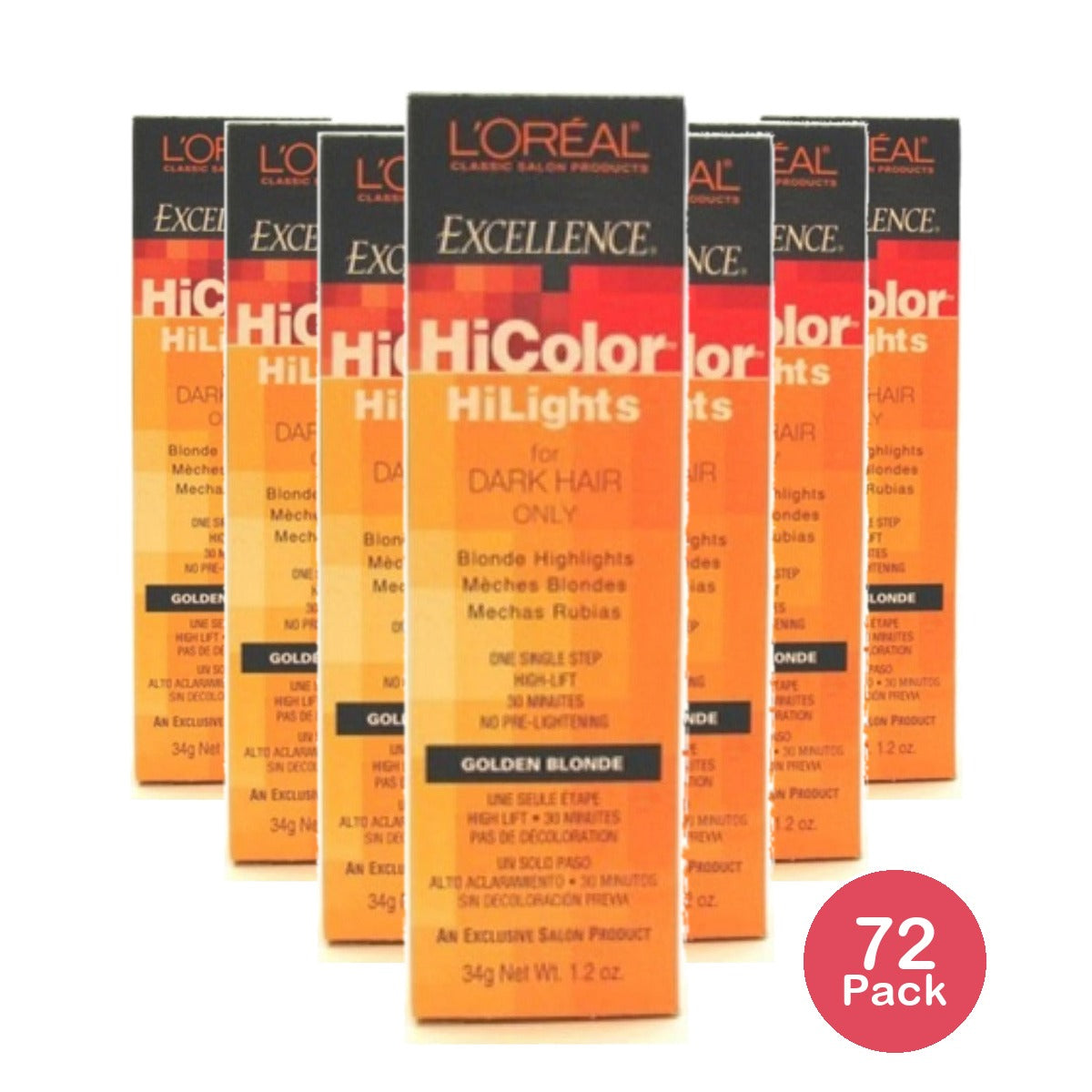 L'Oreal Paris Excellence HiColor Golden Blonde 1.2 Oz (Pack of 72)