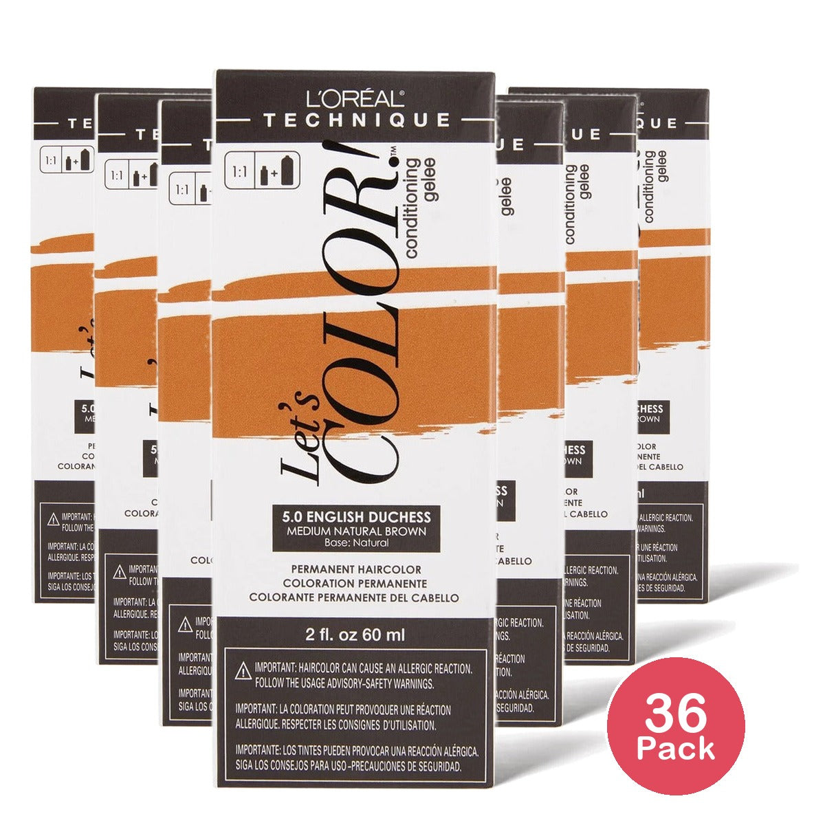 L'Oreal Paris Let's Color 5.0 English Duchess 2 Oz (Pack of 36)