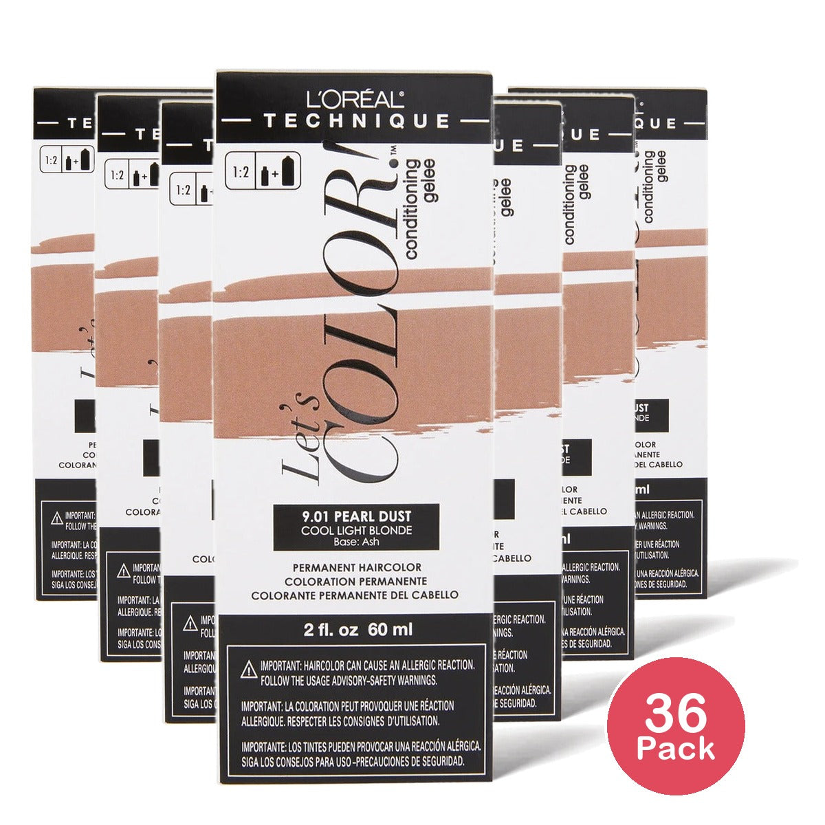L'Oreal Paris Let's Color 9.01 Pearl Dust 2 Oz (Pack of 36)