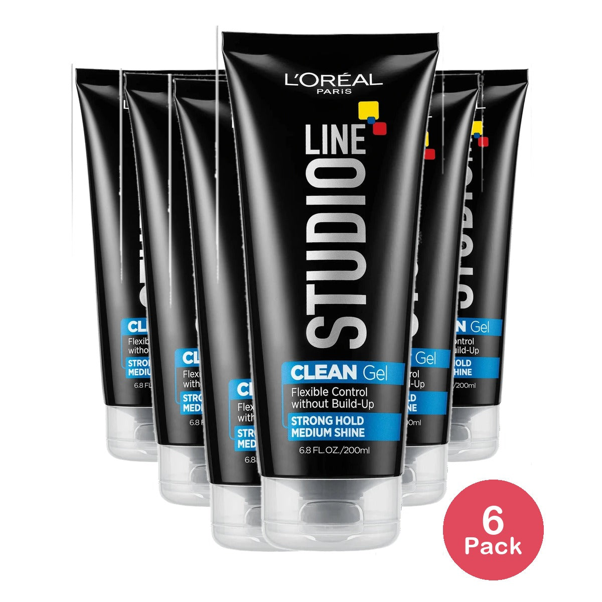 Loreal Paris Studio Line Clear Minded Clean Gel Strong Hold 6.8Oz (Pack of 6)